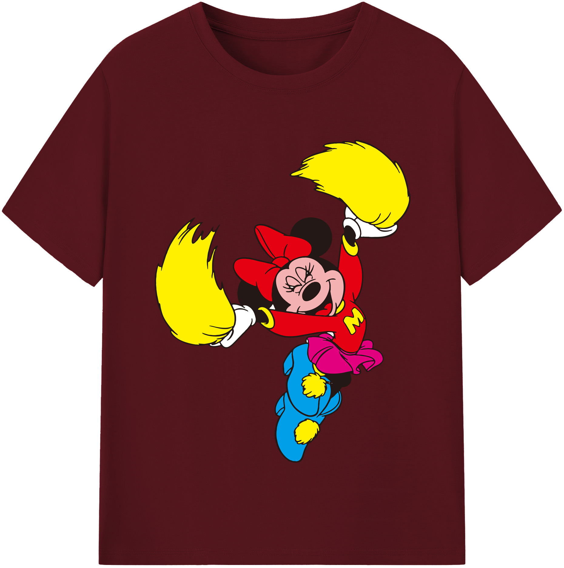 （画像用） ミッキーマウス Mickey Mouse 綿100％半袖Tシャツ（フロントプリント）